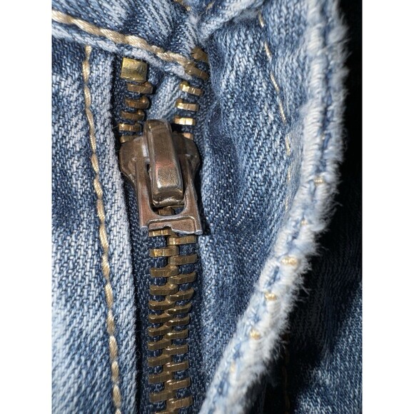 MEK Denim USA Jeans Easter Island Bootcut Men’s 30X34 Flap Pocket Distressed Y2K - Picture 5 of 16